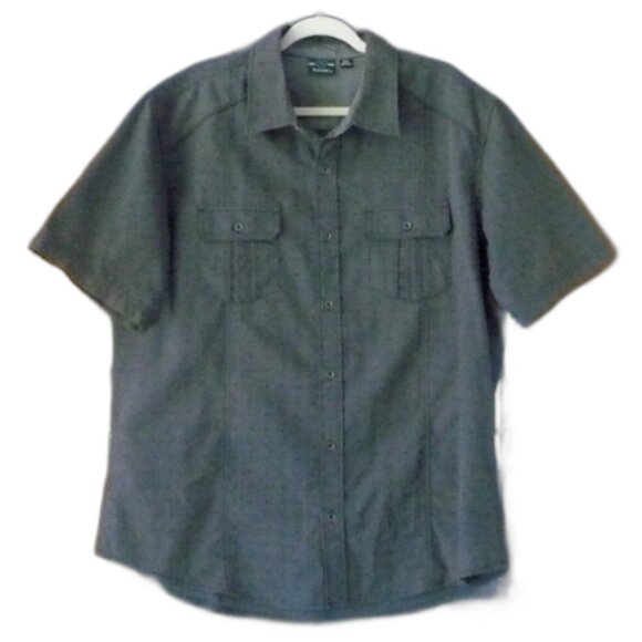 BURNSIDE GRAY SHORT SLEEVE SHIRT SIZE XXL 2XL - Picture 1 of 8
